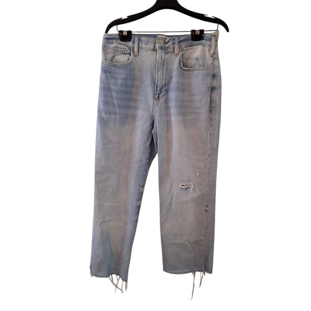 Frame Le Jane Jeans womens 29 Winslow light wash frayed hem